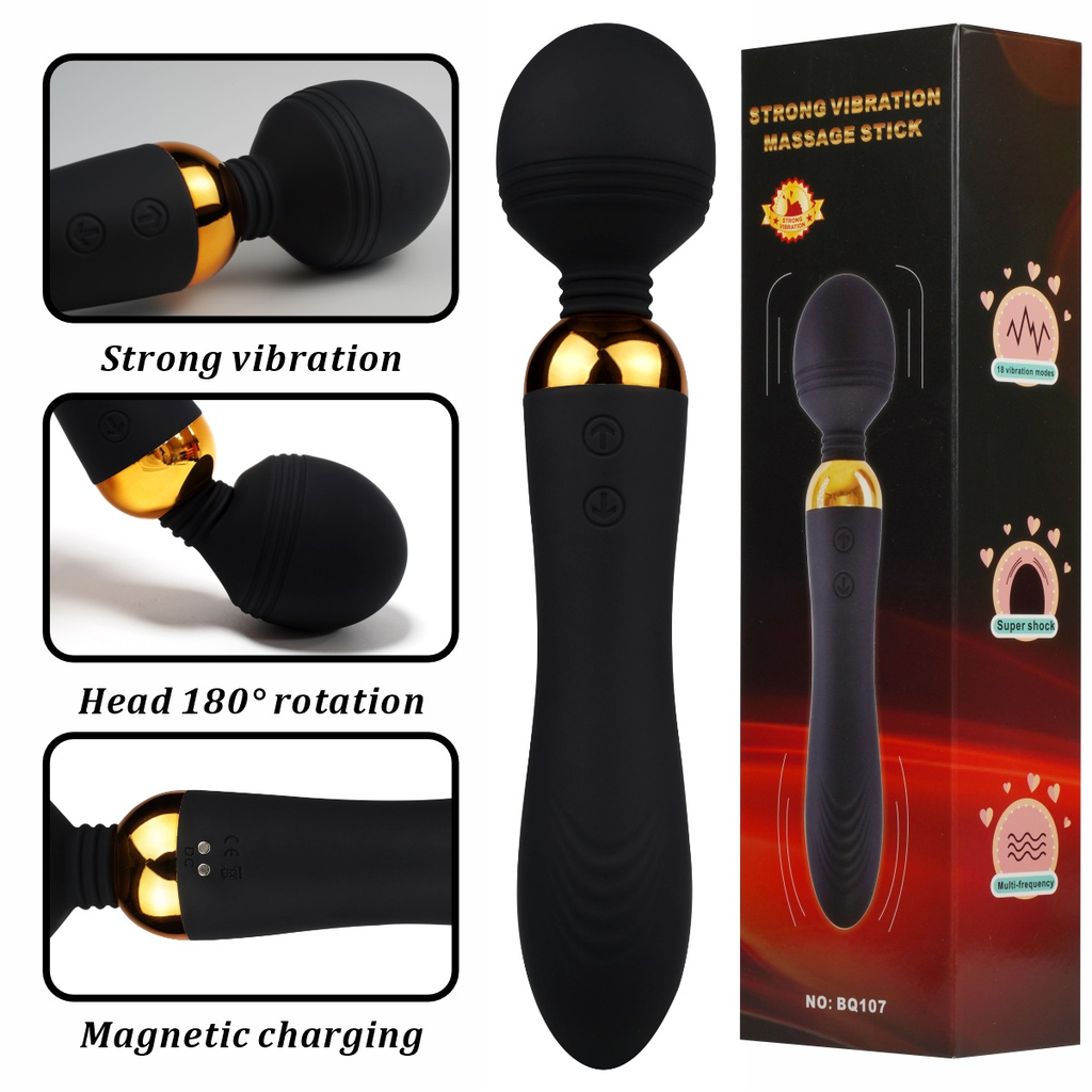 Silken 2 in 1 wand vibrator (Light pink)