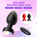 LED Light Vibrating Silicone Plug