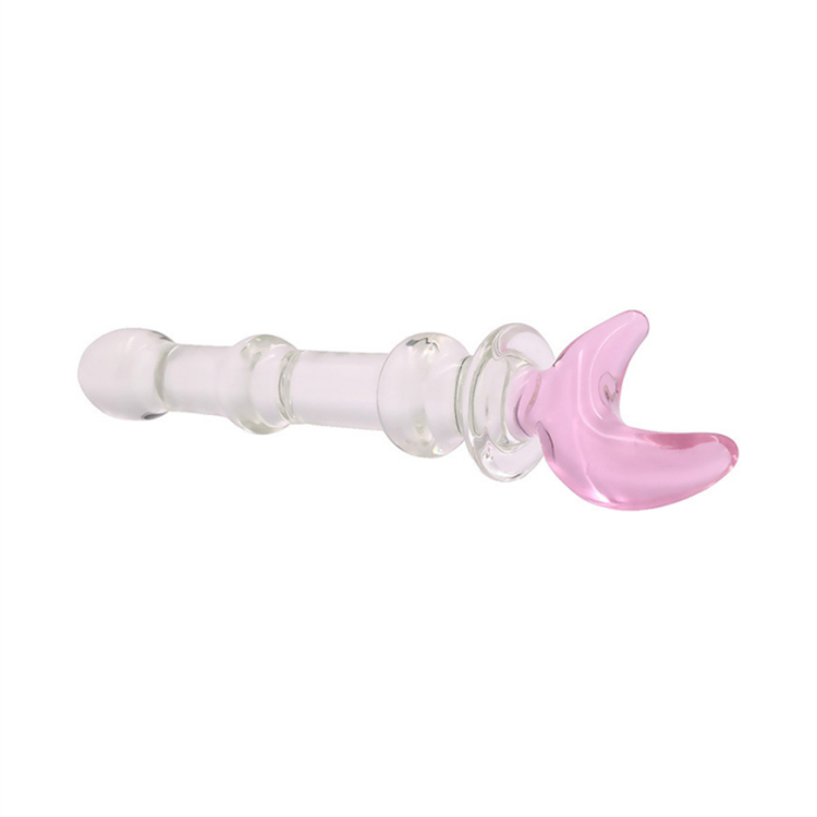 Moon Shape Glass Dildo
