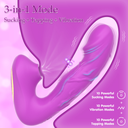 3 in 1 Dildo Vibrator (Sucking, Tapping, Vibration)