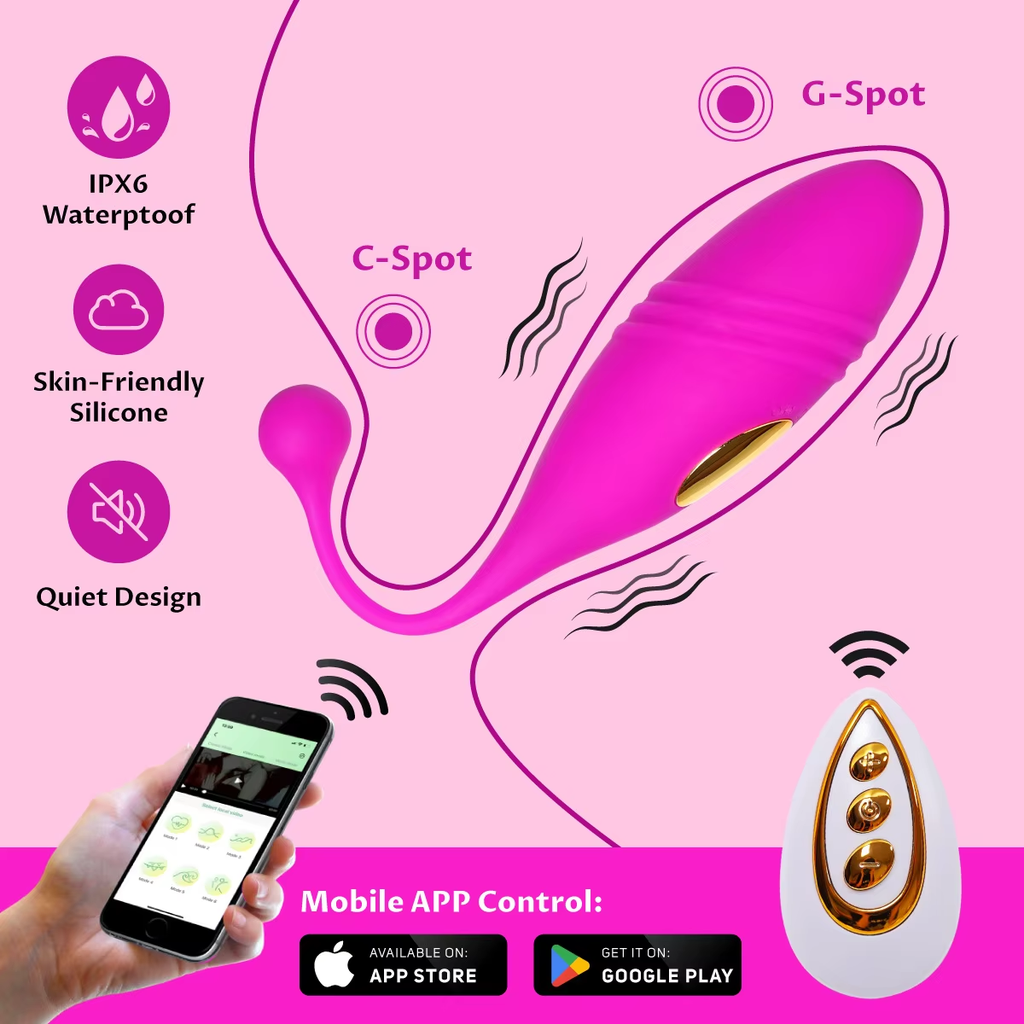 App Controlled Wireless Vibrating Egg (Purple)